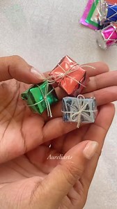How to make mini gift boxes to hang on your Christmas tree 🎄 🎁 . . #christmas2025 #Christmas #christmasdecor #giftideas | Aureliarts