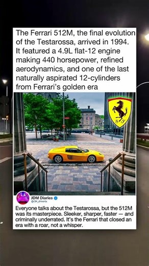 The Ferrari 512M, the final evolution of the Testarossa, arrived in 1994