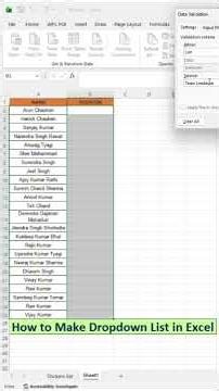 Create Drop Down List in Excel in Just 2 Minutes | Beginner Friendly Tutorial ⚡