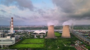 Aerial Photography of Industrial Environment in Minhang District, Shanghai, China