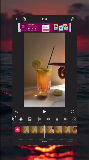 40/100 how to do color grading effect using inshot. #editing #editingtutorial #producttransition