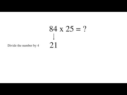 Multiplication tricks - Multiply by 5, 25, 125 ... (Vedic method)