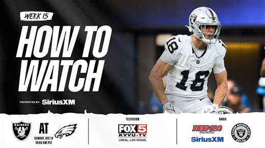 How to watch, listen to and livestream Raiders at Eagles