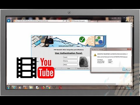 PHP Web Biometric Authentication DEMO using DigitalPersona 4500 Scanner