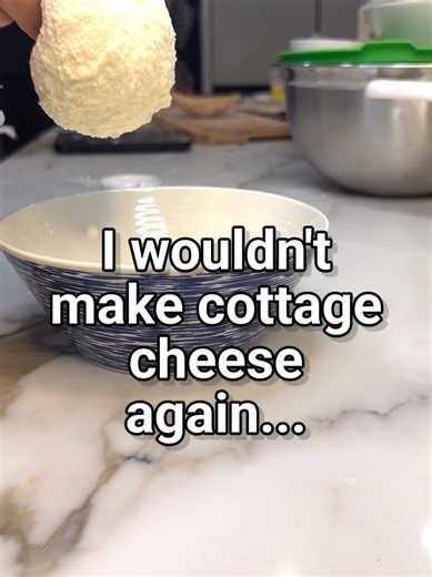I would not make cottage cheese again Homemade cottage cheese — worth it or not? It tastes richer and is easier to digest… but it costs more and takes time. So for us, store-bought still wins for everyday life. Would YOU make cottage cheese at home or buy it? 💾 Save this for later 💬 Comment CHEESE and I’ll send the full recipe ➕ Follow for honest, simple home cooking #cottagecheese #homecooking #worthit