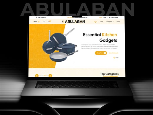 Kitchen Gadgets Ecommerce Website UI/UX Design | Multilingual