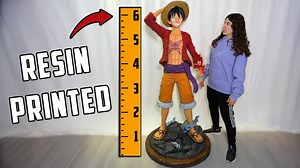 I resin-printed a lifesize Luffy statue