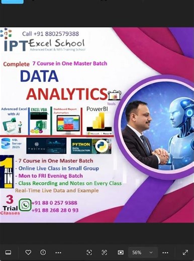 शुरू करें अपना Data Analytics career." 📊🚀 #IPTExcelSchool