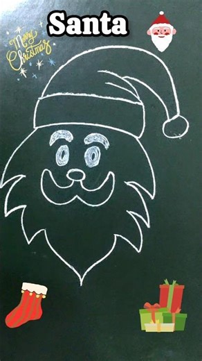 Santa - Easy drawing for beginners #santa #merrychristmas #santadrawing