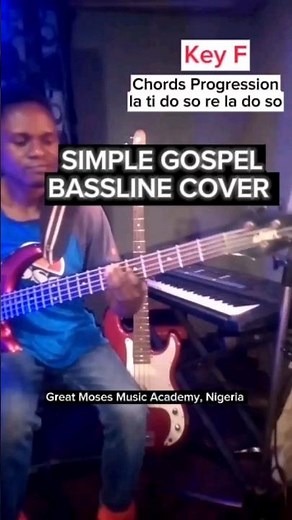Simple Gospel Bass Lines You Can Try In Worship 🔥#bass #bassline #shorts