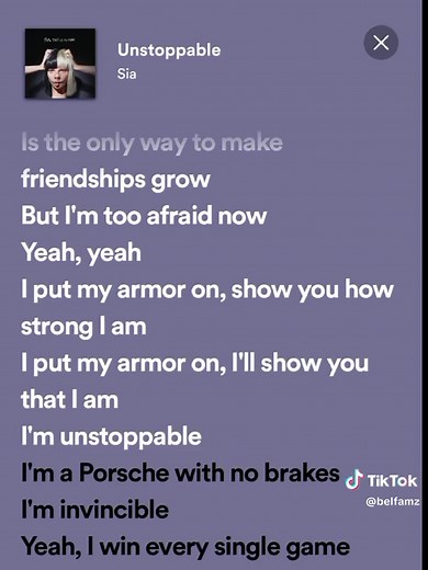 Sia - Unstoppable Full Lyrics