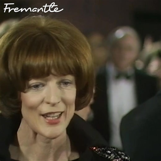 Chris Kelly speaks to Dame Maggie Smith at the Royal Film Premiere of her 1978 film California Suite. Transmitted in 1979. | Thames TV Archive