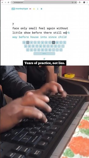 95 WPM Typing Challenge 🖥️ Can You Beat This? #fasttyping #95wpm #shorts #asmr #raushantypingmaster