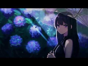 1 Hour of Medium Rain Sound - Anime Girl Live Wallpaper - Rain Sound for Sleep, Study, Relax, Stress