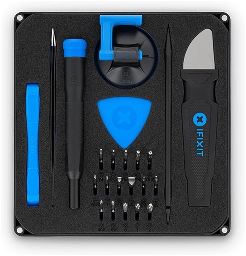 iFixit Essential Electronics Toolkit – Starter-Set, Bit-Set und Öffnungswerkzeuge, Reparatur für Handy, Laptop, PC, Heimwerker, IT-Techniker, Schmuck, Uhr, Brillen, Drohnen