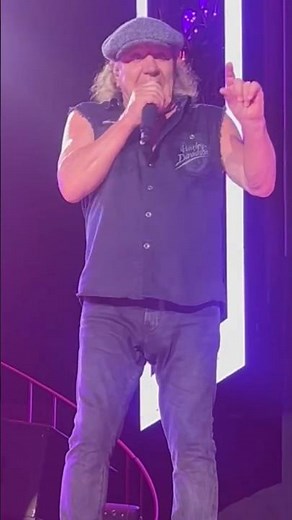 AC/DC play Have a Drink on Me — Brian’s glass keeps shrinking like whiskey is water! 🤣🥃 #ACDC #Live