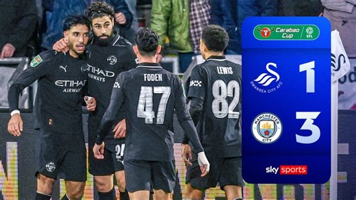 Swansea 1-3 Man City: Omar Marmoush's late strike spares Pep Guardiola's blushes after early scare