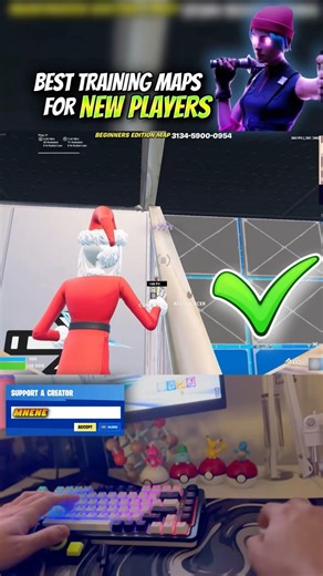 BEST TRAINING MAPS FOR NEW PLAYERS IN FORTNITE✅🚸 #fortnitepractice #fortnitemap #fortnitebeginner