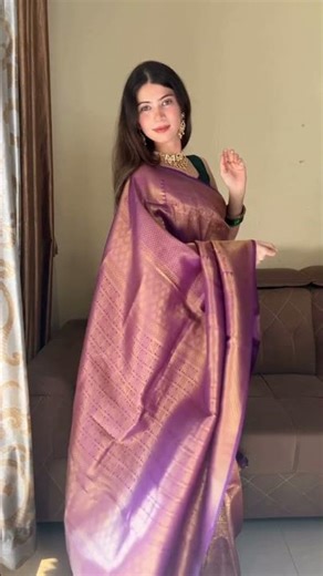 Purple Kanjivaram Silk Saree 💜 | Royal Wedding Collection by Lajree 👑 | Elegant Traditional Look