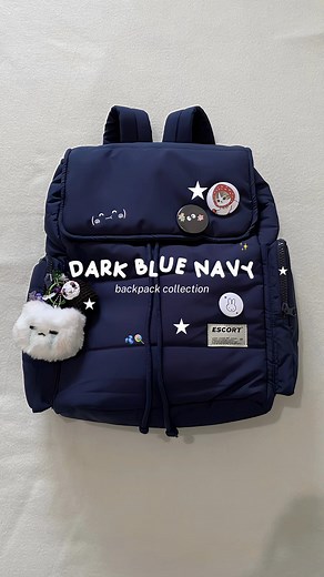 Stylish Dark Blue Navy Backpack for School