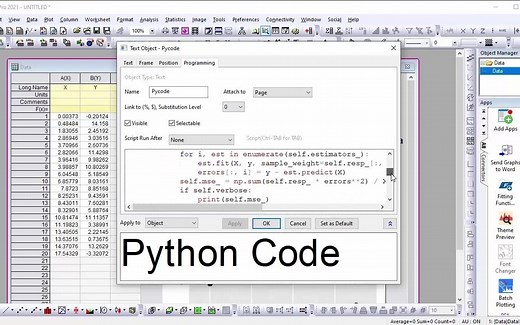 在 Origin 中的 Python 示例和应用