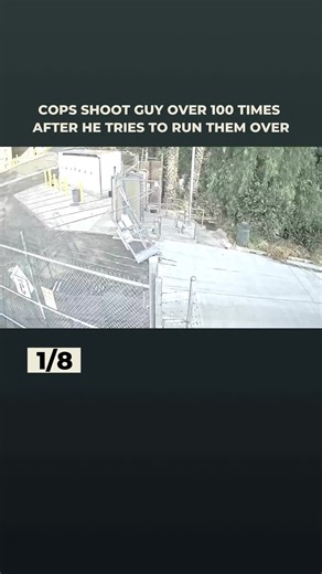 COPS SHOOT GUY OVER 100 TIMES AFTER HE TRIES TO RUN THEM OVER