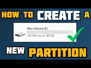How to Create a new PARTITION on Windows 10