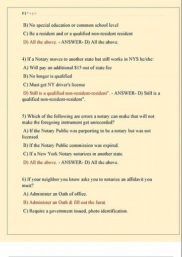 NYS NOTARY EXAM AND PRACTICE EXAM NEWEST 2024 ACTUAL EXAM COMPLETE ALL 500 QUESTIONS AND CORRECT ANS