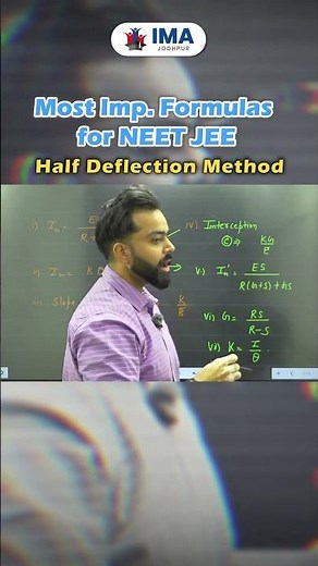 Half Deflection Method | #Physics | IMA Jodhpur | #NEET #JEE