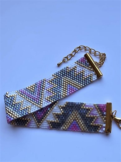 Handmade Miyuki Delica Bracelet – Silk Finish Beaded Cuff, Gift for Her - Etsy