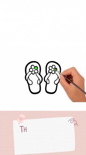 How To Draw a Cute Simple Flip flops🩴 #howtodraw #drtv #FlipFlopArt #shorts #flipflop #flipflops