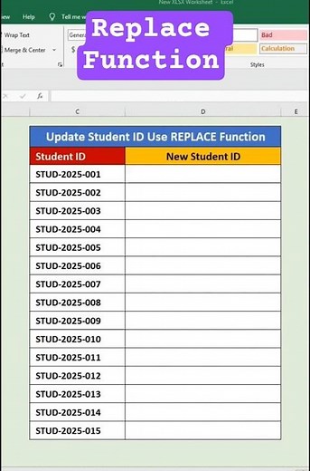 How to Use Replace Function in Excel.