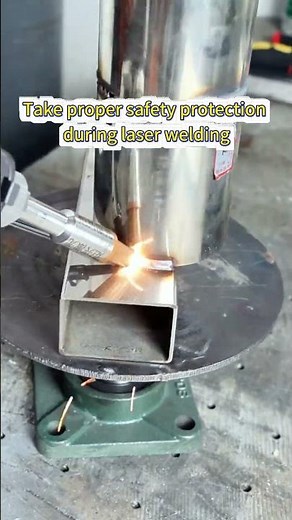 Take proper safety protection during laser welding#handheld #welding #laserwelding #weldingequipment