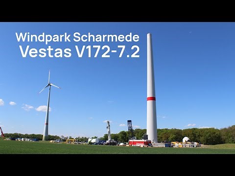 Aufbau der ersten Vestas V172-7.2 in Deutschland!