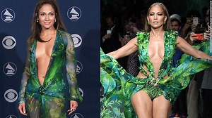 J.Lo shuts down fashion week in iconic green dress