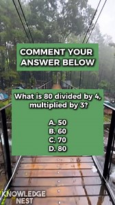 What is 80 divided by 4, multiplied by 3? | Knowledge Nest