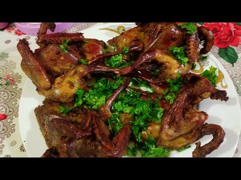 عمل الحمام المشوي في الفرن مع تتبيله بسيطه وسهله