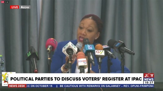 IPAC Meeting: We have cleaned up the provisional voters register and corrected all discrepancies identified to date - Jean Mensa. #ElectionHQ | JoyNews