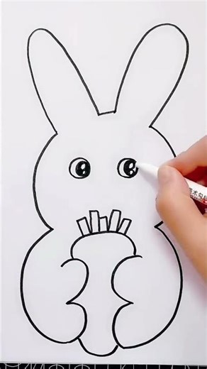 Super Easy Rabbit Drawing for Kids