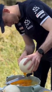 19K views · 424 reactions | It's not everyday you get to see WRC rally legends frying up an Ostrich Egg Omlette! :) Take a peak at some of the other tasty treats on my safari brunch menu in Nairobi National Park. #wrc #nairobinationalpark #ostrichegg #mandazi #omlette #SafariRallyKenya #brunch #kenyanfood | Kiran Jethwa: Fearless Food | Facebook