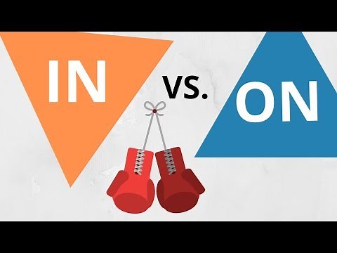 In vs. On. Diferencias entre in y on en inglés.
