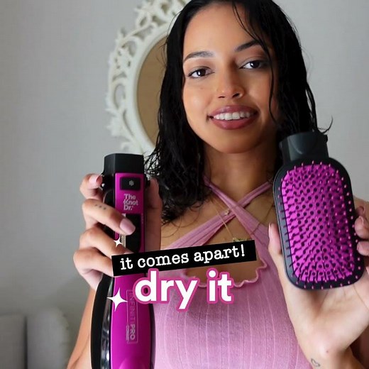 The Knot Dr. By Conair All-In-One Dryer Brush - Hot Air Hair Dryer and Styling Brush BC120