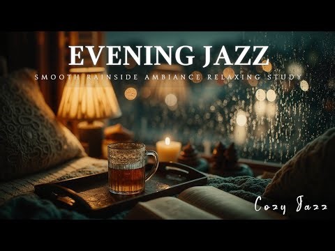 Cozy Evening Jazz | Smooth Rainside Ambiance | Relaxing Study & Focus Music 🌙