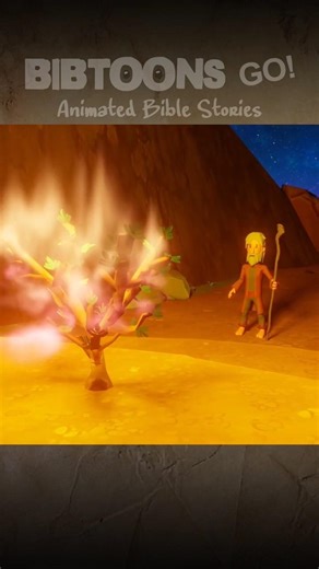 This Bush Was on Fire… But It Didn’t Burn 🔥 MOSES - Bibtoons GO #BurningBush