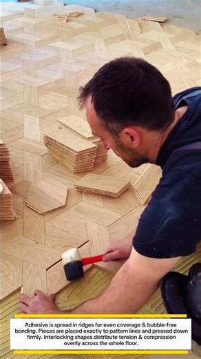Geometric Parquet Flooring Installation