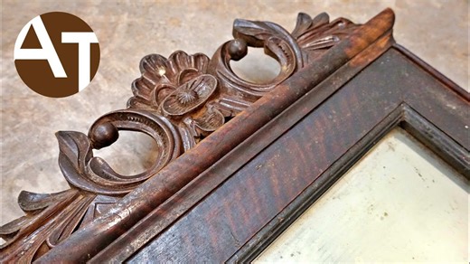 Hidden surprise inside a 19th century folk art mirror restoration