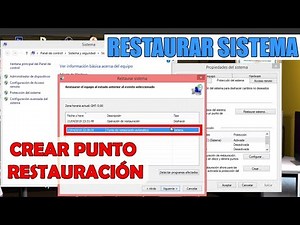 Crear Punto de Restauración para Solucionar Pantalla Azul en Windows 7, 8 y 10 | RESTAURAR SISTEMA |