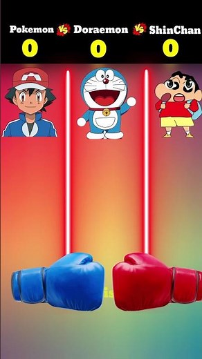 Pokemon vs doraemon vs shin Chan❓#youtubeshorts