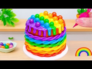 How to Make Rainbow Cake Recipe With Chocolate | Stunning Rainbow Cake Decoration Ideas
