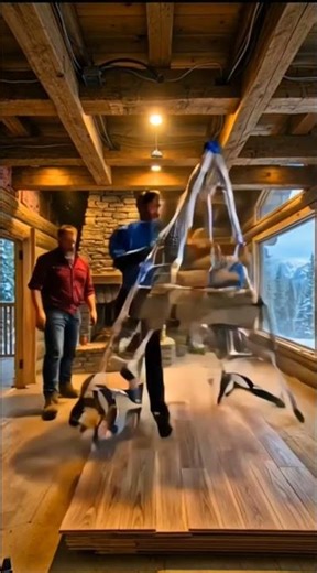 Mountain Cabin Living Room Transformation | Construction to Luxury Cabin Interior Timelapse#america